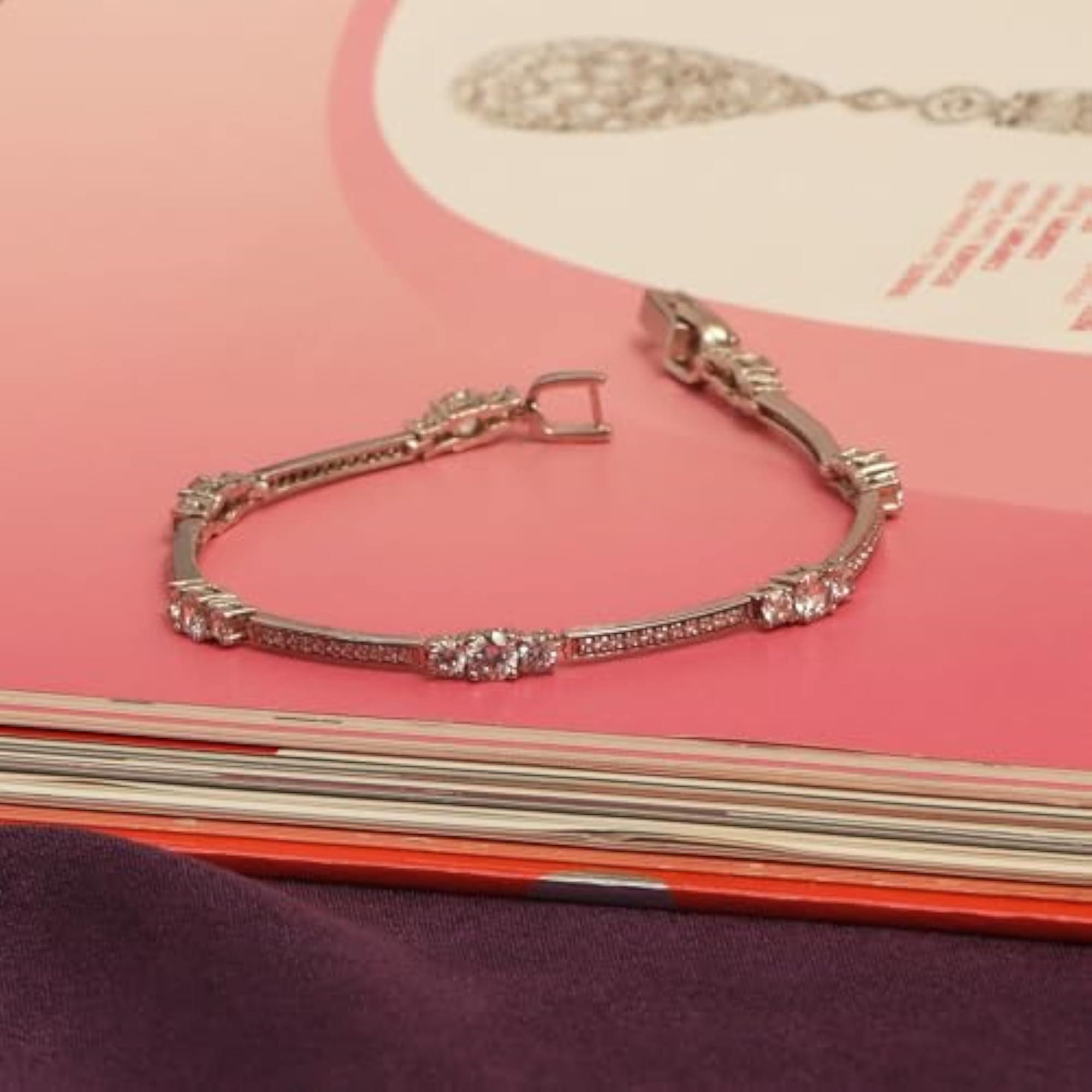 925 Sterling Silver CZ Tennis Bracelet, Classic Elegance