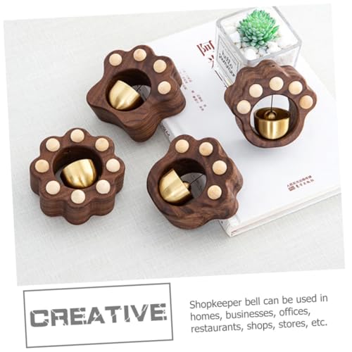 Sonnette de porte en bois créative patte de chat, idée cadeau originale pour commerçant - 6
