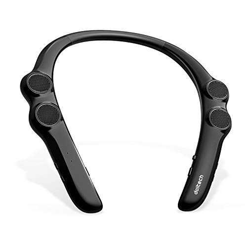 Bluetooth Wearable Speaker, DolTech Wireless Neckband Speaker with True 3D Theater Stereo Sound