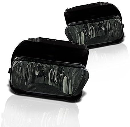 Chevy Chevrolet Silverado Avalanche Smoke Lens Fog Lights with Chrome Housing