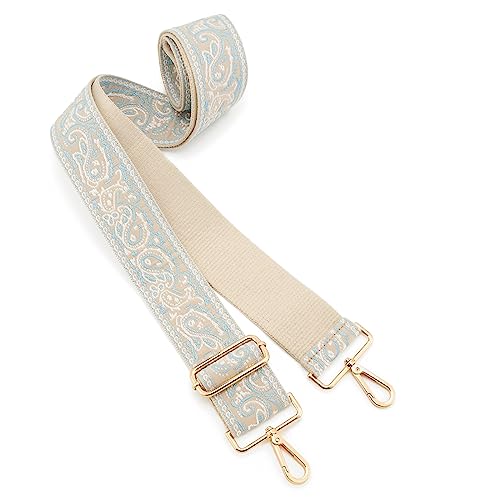 Image of Wide Shoulder Strap Adjustable Replacement Belt Guitar Style Crossbody Bag Handbag Strap Multicolor Canvas Straps(Wide:2in)(Color40)