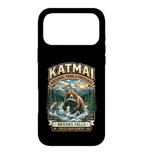 Katmai National Park & Preserve Brooks Falls Grizzly �o�b�W �X�}�z�P�[�X iPhone 17 Pro Max �p