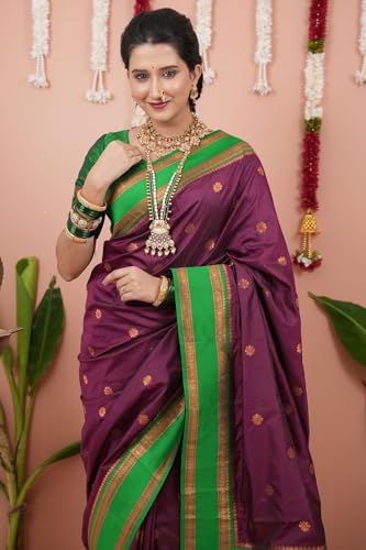 Image of SGF11 Women's Kanjivaram Pure Soft Silk Saree With Unstitched Blouse Piece