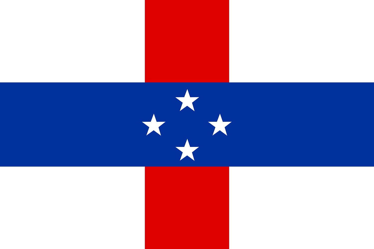 Drapeau Antilles néerlandaises XL 2,16m² grand format résistant au vent
