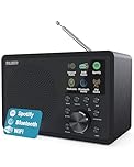 MAJORITY Touro Internetradio WLAN | DAB+ Radio mit Bluetooth | DAB Plus Radio Küchenradio | Internet WLAN mit DSP Lautsprecher | Digitalradio | Frontier Oktiv App-Steuerung