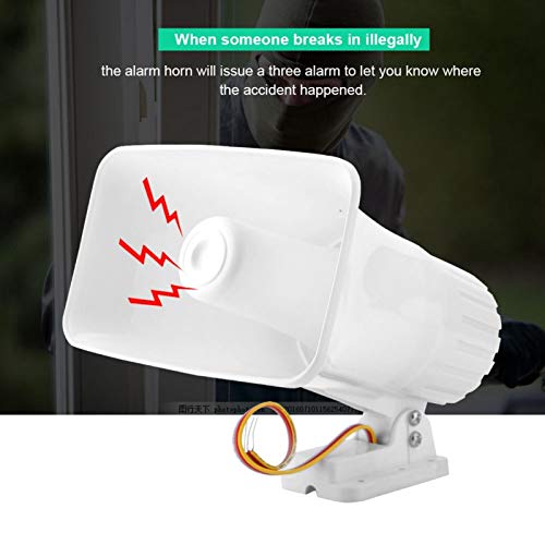 150Db Dc 12V Dual Tone Wired Loud Alarm Horn Safety Warning/Burglar Horn For Home Security Monitoring System Indoor And Outdoor Safety #TOP1