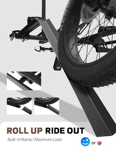 Image of Young Electric 3-Bike Rack, 250LBS, Hitch Carrier with Ramp