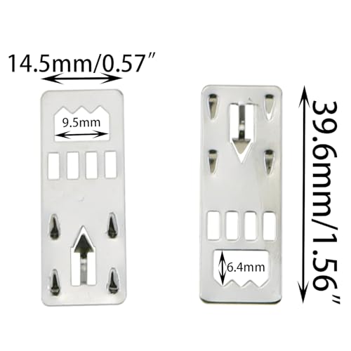 Image of DGZZI 50PCS 39x14mm Metal Concealed Hanging Connecting Piece Quick and Easy Fix Wall Hooks Nailess Picture Frame Hardware Accessories for Foam Board and Prints