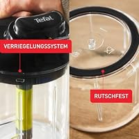 Tefal K13204 Ingenio 5-Sekunden-Zerkleinerer ohne Strom, Fassungsvermögen: 900ml, Multizerkleinerer, Universalzerkleinerer für Gemüse, Obst, Nüsse, Knoblauch, Babynahrung, Schwarz/Grün/Transparent – Ansicht 7