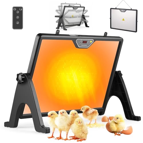 180W Wärmeplatte Küken Große Wärmeplatte für 100 Küken 45x33cm 30-40 C Küken Wärmeplatte mit Display 360 Wärmelampe Timer Küken Wärmer für Eier Küken Geflügel Hühnerstall
