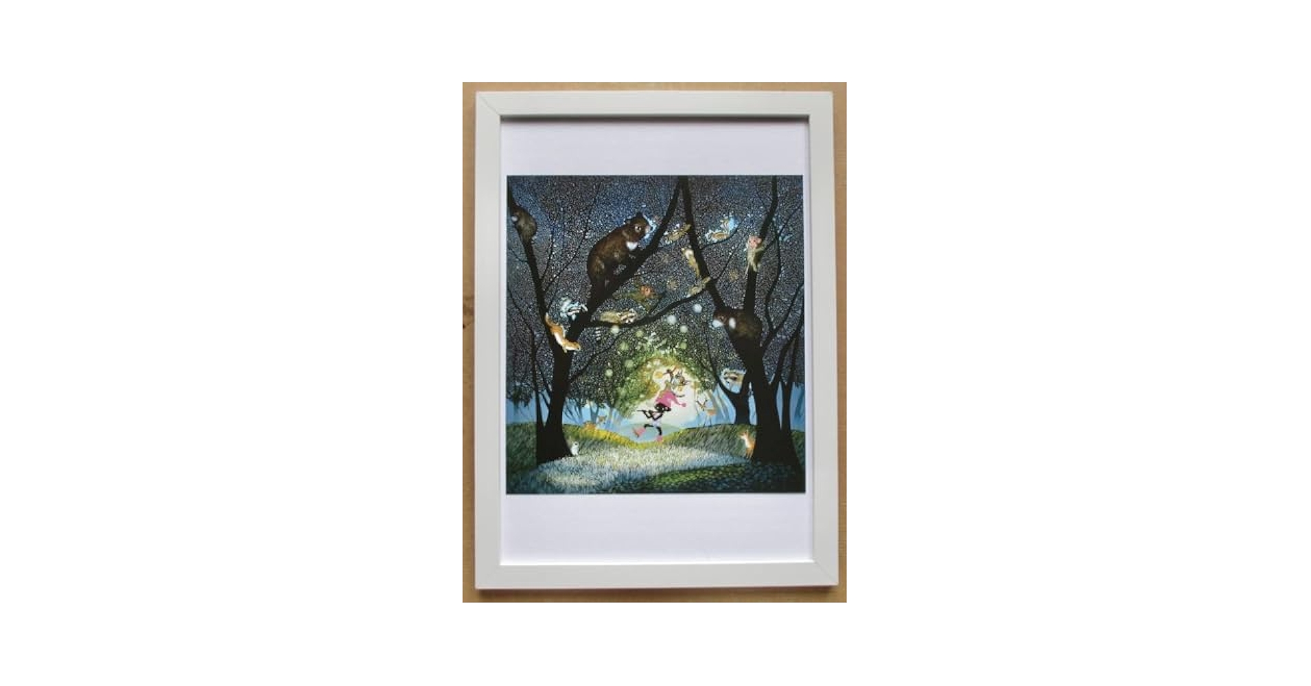 Amazon.co.jp: 藤城清治 「森へ入る時は鈴を鳴らそう」 画集画