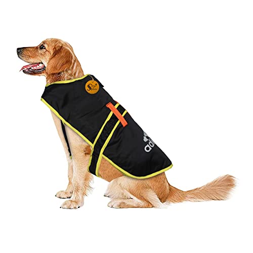 Image of Sage Square Trendy Design meets Cozy Comfort - Your Dog's Must-Have Winter Fashion Statement, Prited Stylish Dog Vest, Windproof Dog Coats (XXLarge - 30 Inches, Black Adiidog)