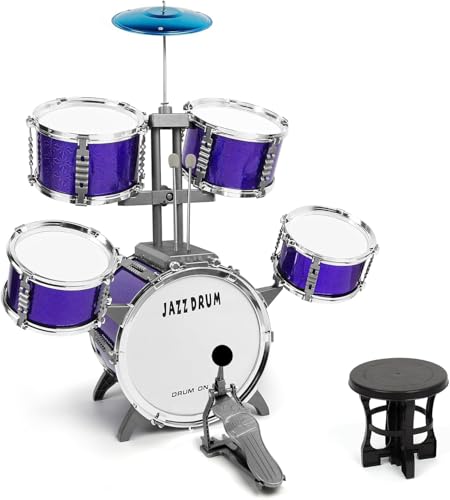 M SANMERSEN Kids Toys Jazz Drum Set - Upgraded Rock Drum