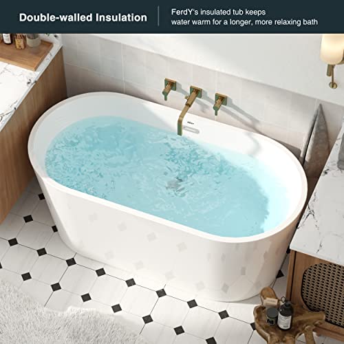 FerdY Shangri-La Freestanding Acrylic Soaking Bathtub #TOP13