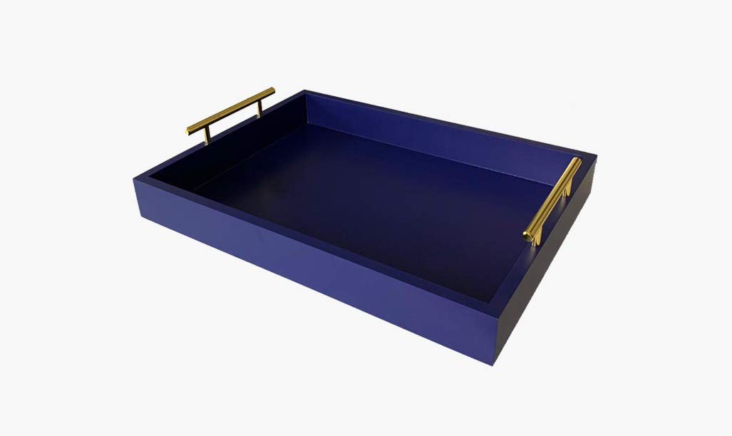 Buy JollyCaper Coffee Table Tray with Metal Handles for Serving