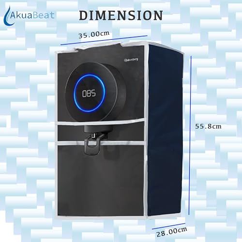 Image of Water Purifier Cover Compatible with Atomberg Intellon RO+UV+UF+Alkaliser - Dustproof, Waterproof, Oil Stain Protection, Transparent Front, Velcro Closure, Fits Wall-Mounted /Table-Top