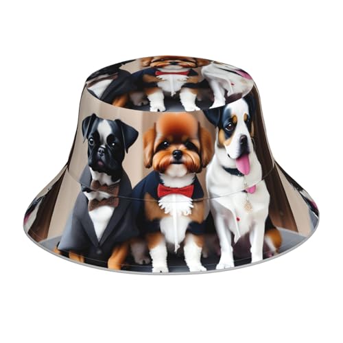 WHJSSF Cute Pet Dogs - Gorro reflectante unisex ligero, transpirable, plegable, color negro