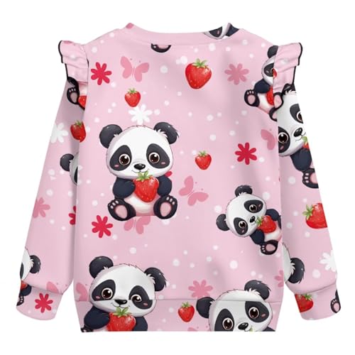 Girls Winter Clothes Cute Animal Long Sleeve Shirts for Girls Ruffled Crewneck Sweatshirts Toddler Girl3
