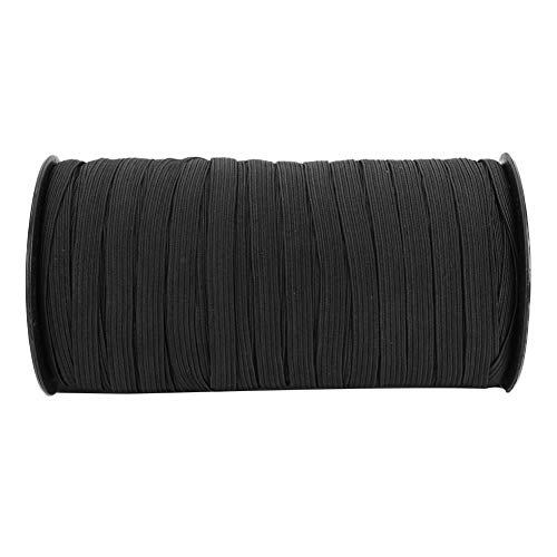 VOBOR 8mm Elastic Band, 100 Yard Elastic Craft for Clothing DIY(Black) - Image 2