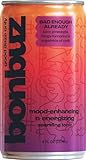 Bonbuz Bad Enough Already Mood Enhancing and Energizing Tonics - Low Sugar, Vegan, Low Calorie, All Natural Energy Drink - Nootropics, Adaptogens, Alcohol Free - Pack of 4