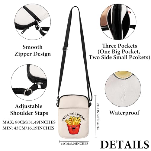 VAMSII POTS Inspired Gift Extra Salt Please Crossbody Bag Postural Orthostatic Tachycardia Syndrome Travel Bag2