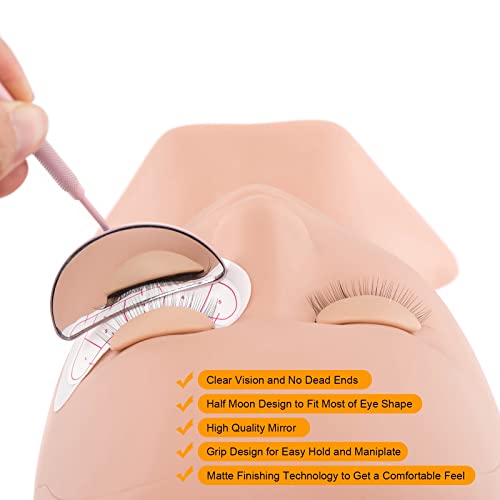 Lash-Extension-Supplies-Pink-Lash-Mirror-for-Eyelash-Extensions-Large-Half-Moon-Eyelash-Mirror-Stainless-Steel-Lash-Inspection-Mirror-for-Lash-Technician-Supplies