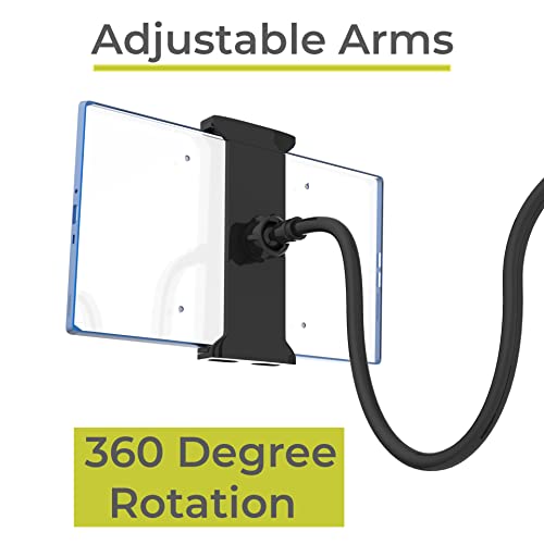 [Updated Version] Tablet Mount Holder Ipad Stand, Table Gooseneck Tablet Holder For Ipad Mini, Ipad Air 5Th 4Th Gen, Ipad Pro 11", Samsung Galaxy Tab A7 A8 A, Tab E S3 S4 S5E S6 S7 S8, Alcatel Joy Tab #TOP3