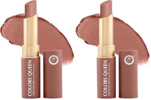Image of Colors Queen Luscious Lips - Non Transfer Creamy Matte Lipstick | Highly Pigmented with Smooth Application | Long Lasting Lipstick Waterproof | Smudge Proof Lipstick for Women (20 - Gossip, 3.5g)