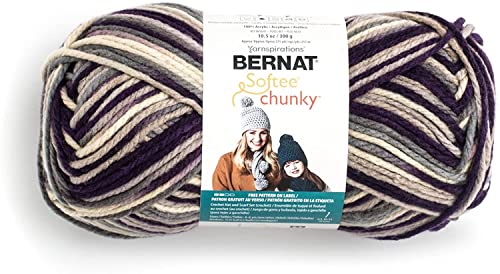 Image of Bernat Softee Chunky BB Intrigue Ombre Yarn - 1 Pack of 10.5oz /300g - Acrylic - #6 Super Bulky - 275 Yards - Knitting /Crochet