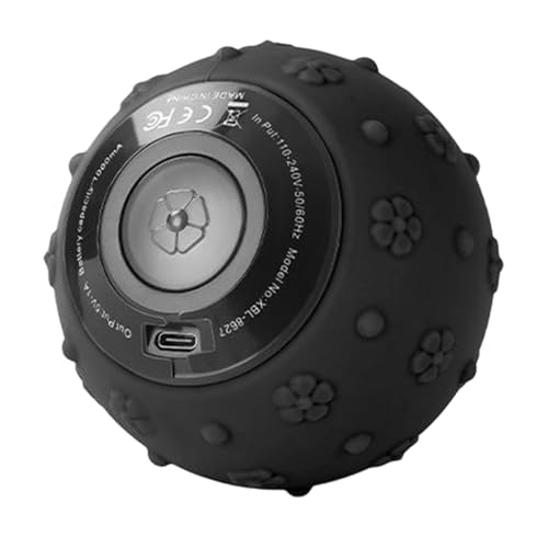 Bola de masaje recargable por USB: rodillo de silicona ligero, masajeador eléctrico con modos de vibración, bola muscular con diseño portátil, rodillo de terapia de tejido profundo,