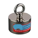 MATERIALE: questo diametro del magnete da pesca con una forte base magnetica al neodimio. Realizzato in materiale magnetico for terre rare. In particolare ha un'eccellente resistenza alla corrosione e ai graffi