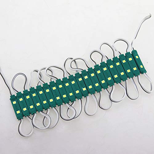 Image of Super Bright 200pcs 2835 2 LED Module Sign Lights 80-90LM Per Module Waterproof Decorative Light for Letter Signs with Tape Backside (Green)