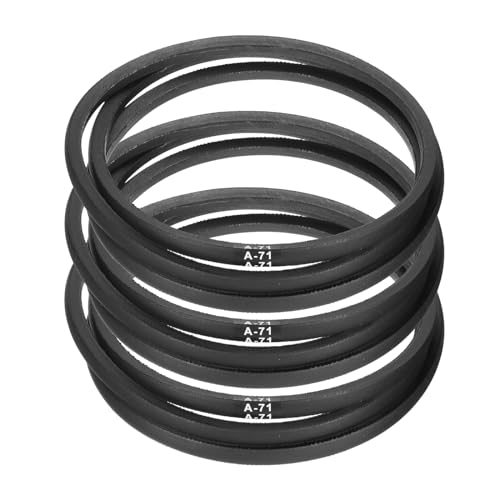 Image of uxcell 3pcs A71 or 4L730 Classic Wrapped Rubber V-Belt, 71 inch(1800mm) Inside Circumference, A Profile V Belt