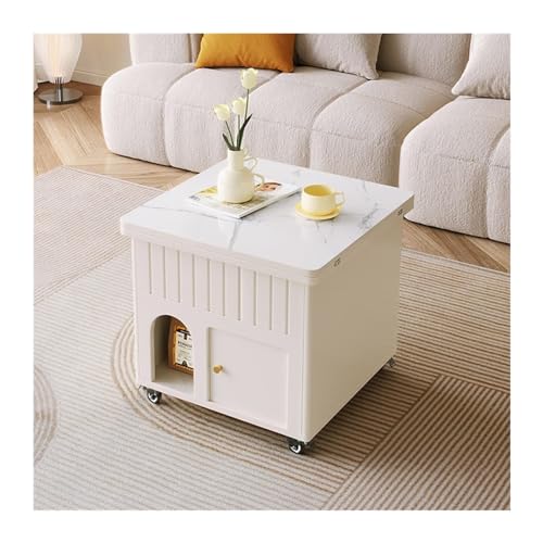 ZENGXJYCQINGJIANG Mesa Auxiliar Mesa de Centro elevable pequeña Multifuncional, de Doble Uso, Sencilla, for Sala de Estar, apartamento pequeño, telescópica, se Pueden Mover los escritorios Dormitorio