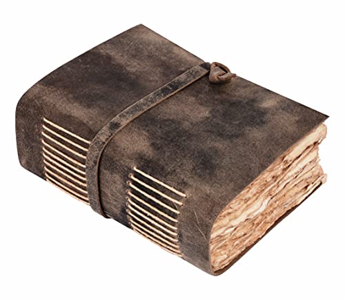 Leather Journal with Lined Pages - Lined Journal - Journal for Women Lined Paper - Lined Leather Journal - Vintage Leather Journal with Antique Deckle Edge Paper - 13 X 8 inches by Leather Village