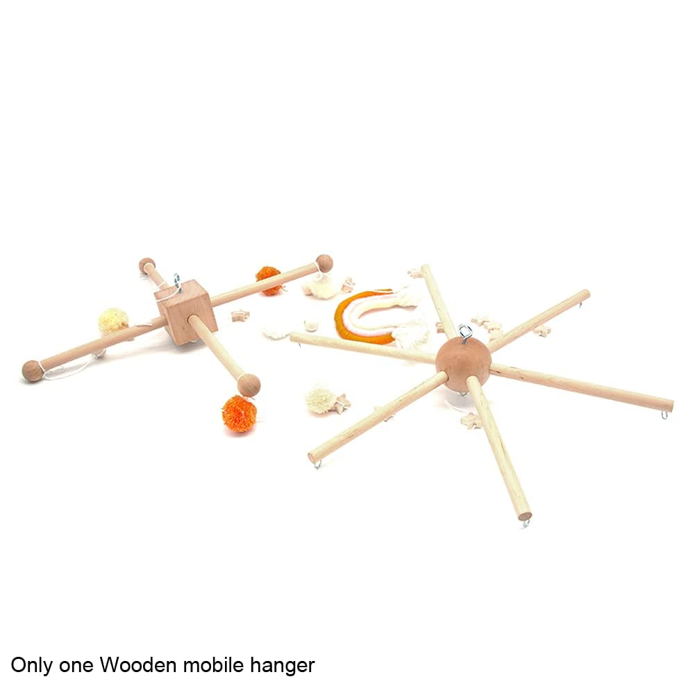 Soporte móvil de madera para campanillas de viento para cama de bebé, manualidades, accesorios de fotografía, decoración