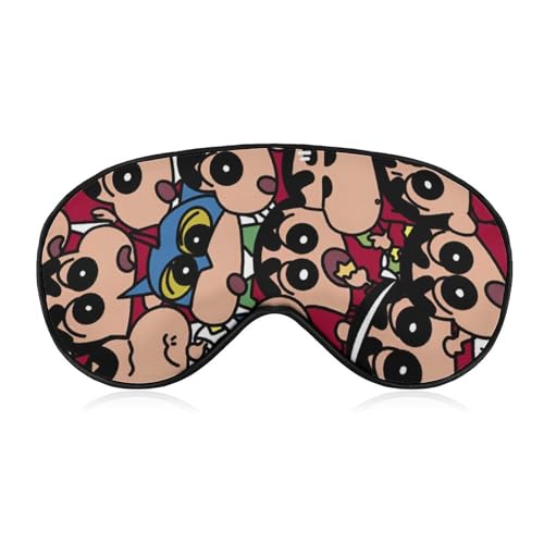 しんちゃん アイマスク 睡眠アイマスク 目隠し 睡眠用 安眠 遮光 軽量 通気性 寝る時マス ク昼寝/仮眠/旅行に最適