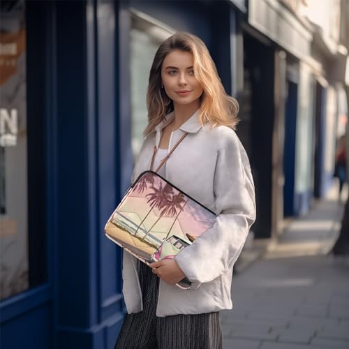 Funda para portátil de 13-14 pulgadas con diseño rosa miniatura 7