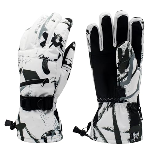 Gants de ski imperméables et tactiles pour homme et femme en hiver
