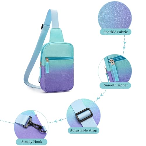 Image of Birthday Back to School Gifts for Teen Girls 8-12, Fanny Pack Crossbody Bag | 8 9 10 11 12 Year Old Girl Birthday Gifts, Kids Sling Bag Purse Travel Essential, Preppy Fashion Tween Girl Gift Trendy Stuff