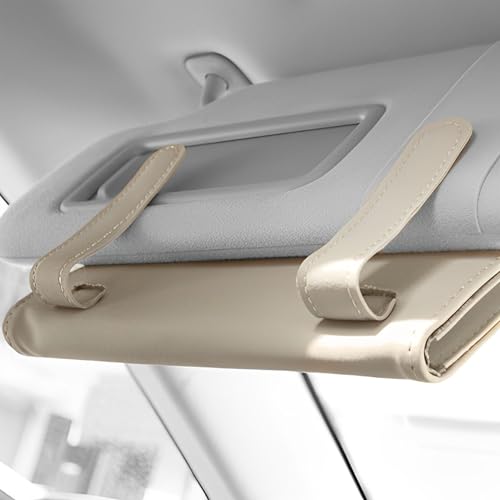FGXY Beige Auto Tissue Halter, Taschentuchbox, Maskenhalter, Taschentuchbox Auto Maskenhalter für Sonnenblende, PU Leder Tissue Box Halter, für Auto Sonnenblende Auto Rücksitz Autozubehör