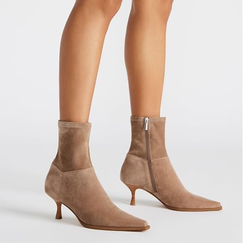 Goiphrri Women's Ankle Boots - Stiletto High Heel, Pointed Toe, Short, Side Zipper, Dress Boots - Elastic, Fashion, Trendy2