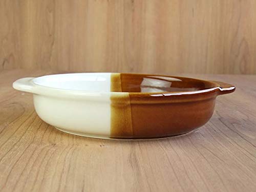 Santto 06099 Banko Ware Microwave Oven Safe Half & Half Doria Brown