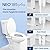 LUXE Bidet NEO 185 Plus - Only Patented Bidet Attachment for Toilet Seat, Innovative Hinges to Clean, Slide-in Easy Install, Advanced 360° Self-Clean, Dual Nozzles, Feminine & Rear Wash (Gold)