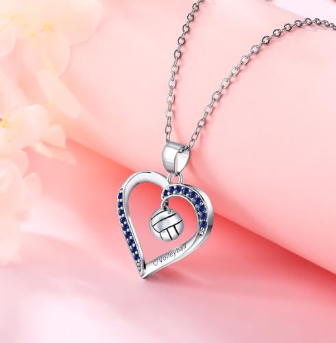 Softball/Volleyball Birthstone Necklace Gifts for Girls Women - Sport Accessories Gifts Jewelry Birthday Gifts for Lovers Team Coach Player Things Items2