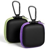 2 St&uuml;ck Mini Kopfh&ouml;rer Tasche Kopfh&ouml;rer Tasche Case Headset Aufbewahrung In-Ear-Kopfh&ouml;rerh&uuml;lle Sto&szlig;feste Ohrh&ouml;rer H&uuml;lle Etui Hartschale mit Netzfach f&uuml;r Kabellosen Kopfh&ouml;rers Schl&uuml;ssel USB-Stick