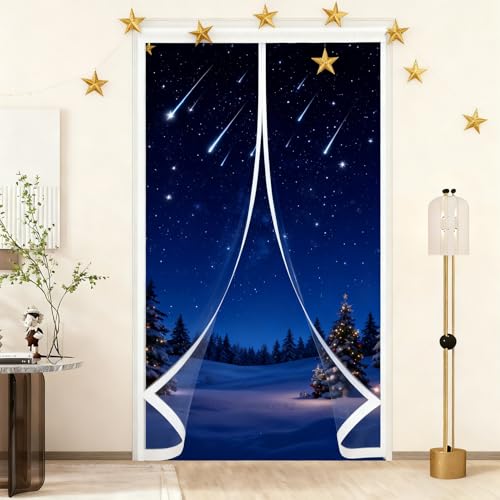 Rideau thermique isolant 245 x 105 cm magnétique pour porte de salon - 2