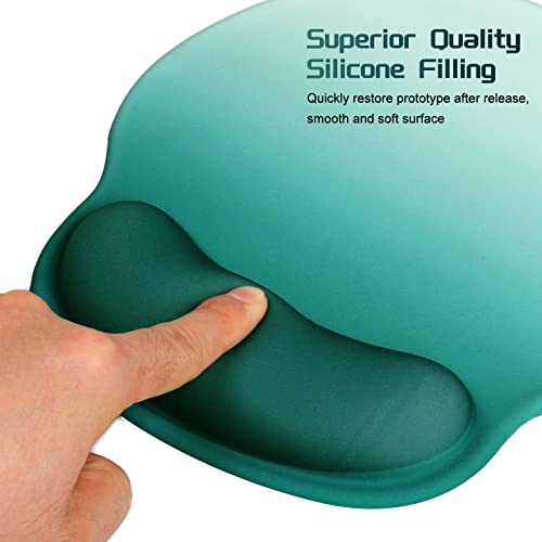 Icasso Desk Mat, Gaming Mouse Pad Wrist Support Set,4In1 Xxl Large Mousepad + Keyboard Wrist Rest+Mouse Wrist Rest+Coaster Set With Ergonomic Design For Home Office Table Computer-Bean Gray Green #TOP7