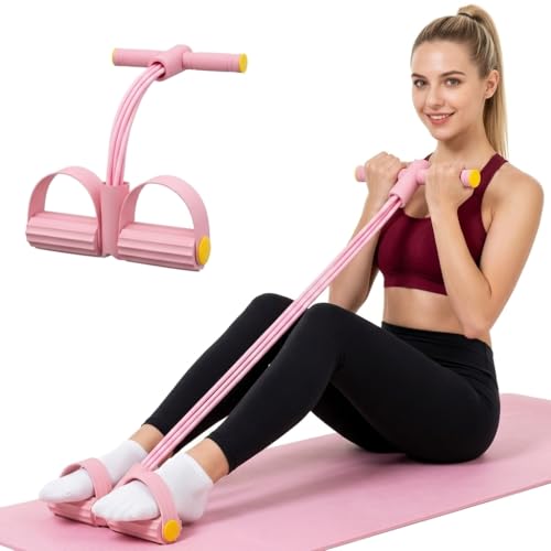 Pedal Resistance Band with Handle 4/6/8 Tubes Options Full-Body Use