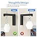 XINLEI Universal Projector Screen Wall Mount L-Brackets Hanging Ceiling Mount, 6 inch Adjustable Extension with Hook for Home Projector and Movie Screens, Hold up to 66 lbs, Black PRL003B